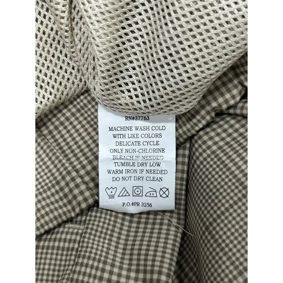 PGA Tour Tan Beige Plaid Long Sleeve Collarless Golf Windbreaker Size XXL - Picture 4 of 7